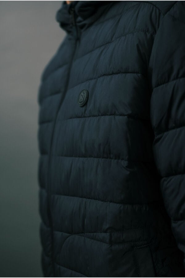 Cortefiel Ultralight padded jacket with hood Navy