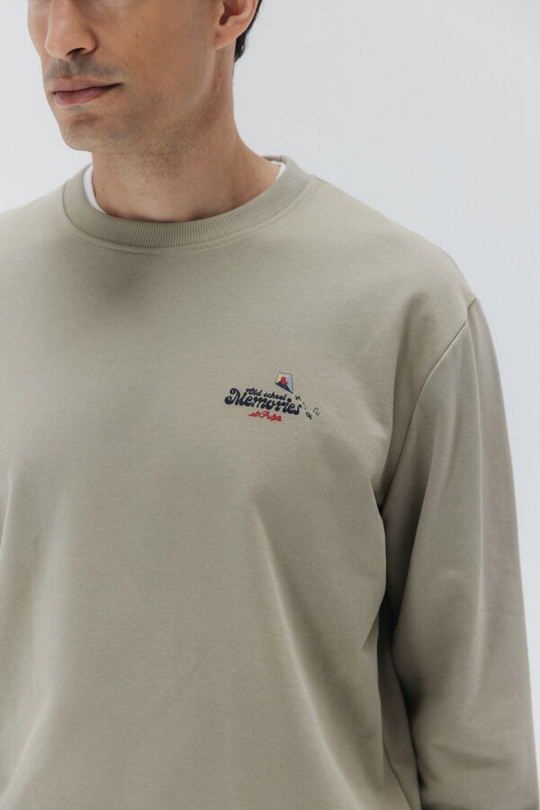 elPulpo Sweatshirt com memórias da velha escola Verde