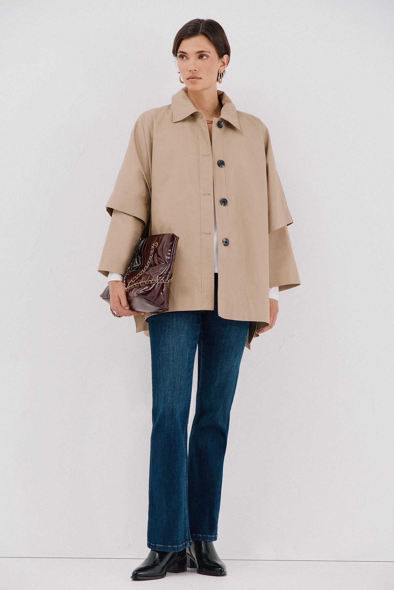 Cortefiel tecido de gabardina