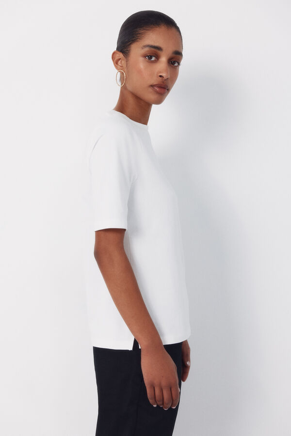 Cortefiel Boat neck t-shirt White