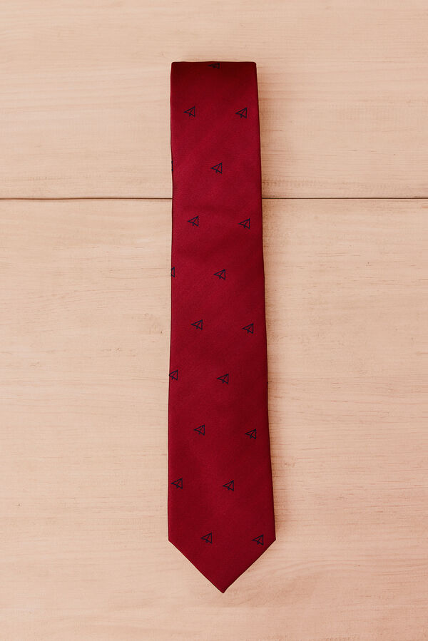OOTO Natural silk tie Maroon