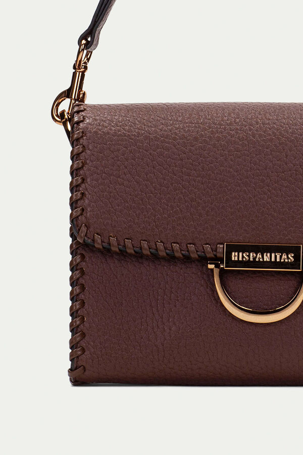 Hispanitas Bolsa hobo com fecho magnético Castanho