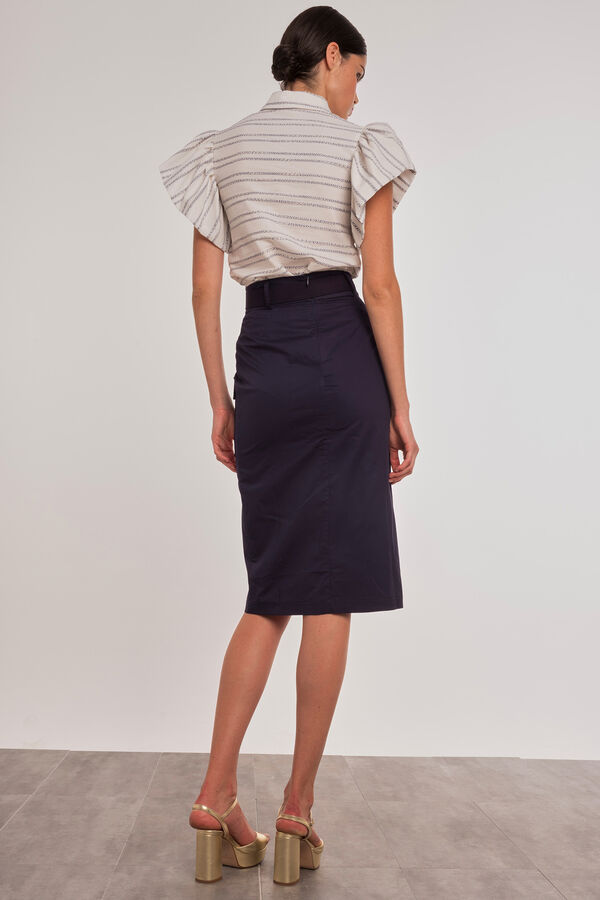 Dolores Promesas Cargo pocket midi skirt Navy