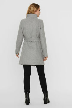 Cortefiel Sustainable double-breasted coat Gray