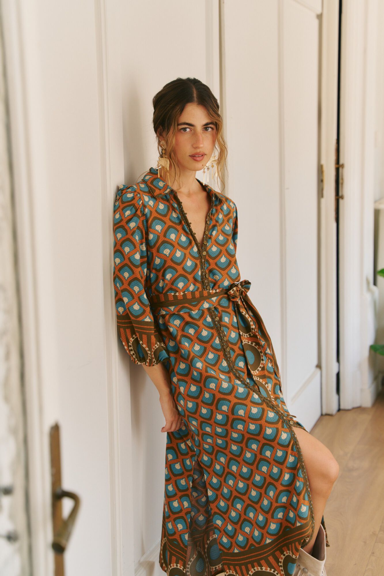 Jaase Vestido midi Whitney