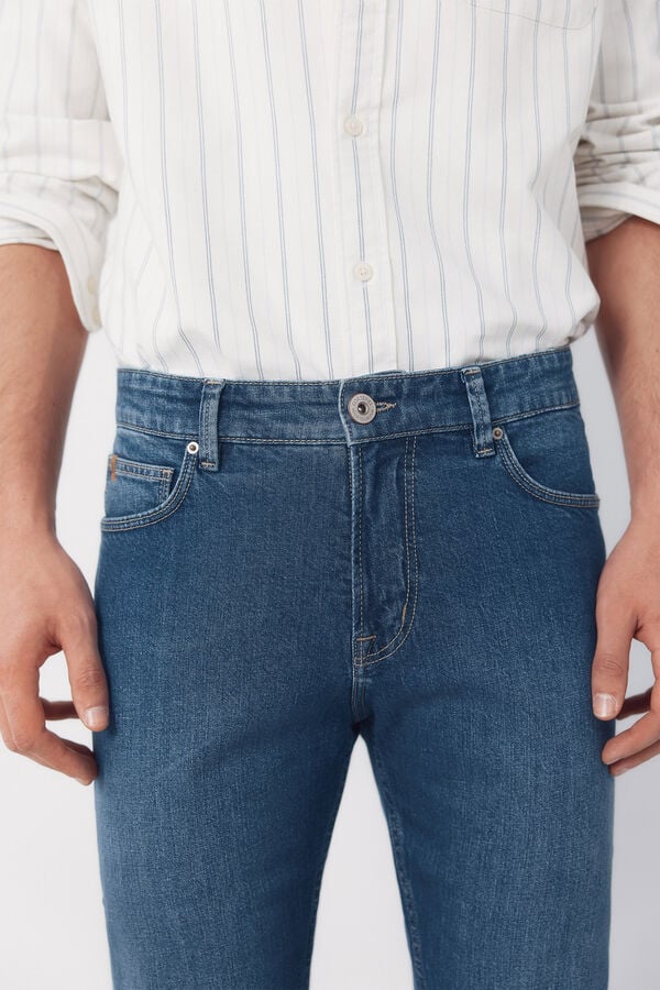 Cortefiel Lightweight slim fit jeans Blue