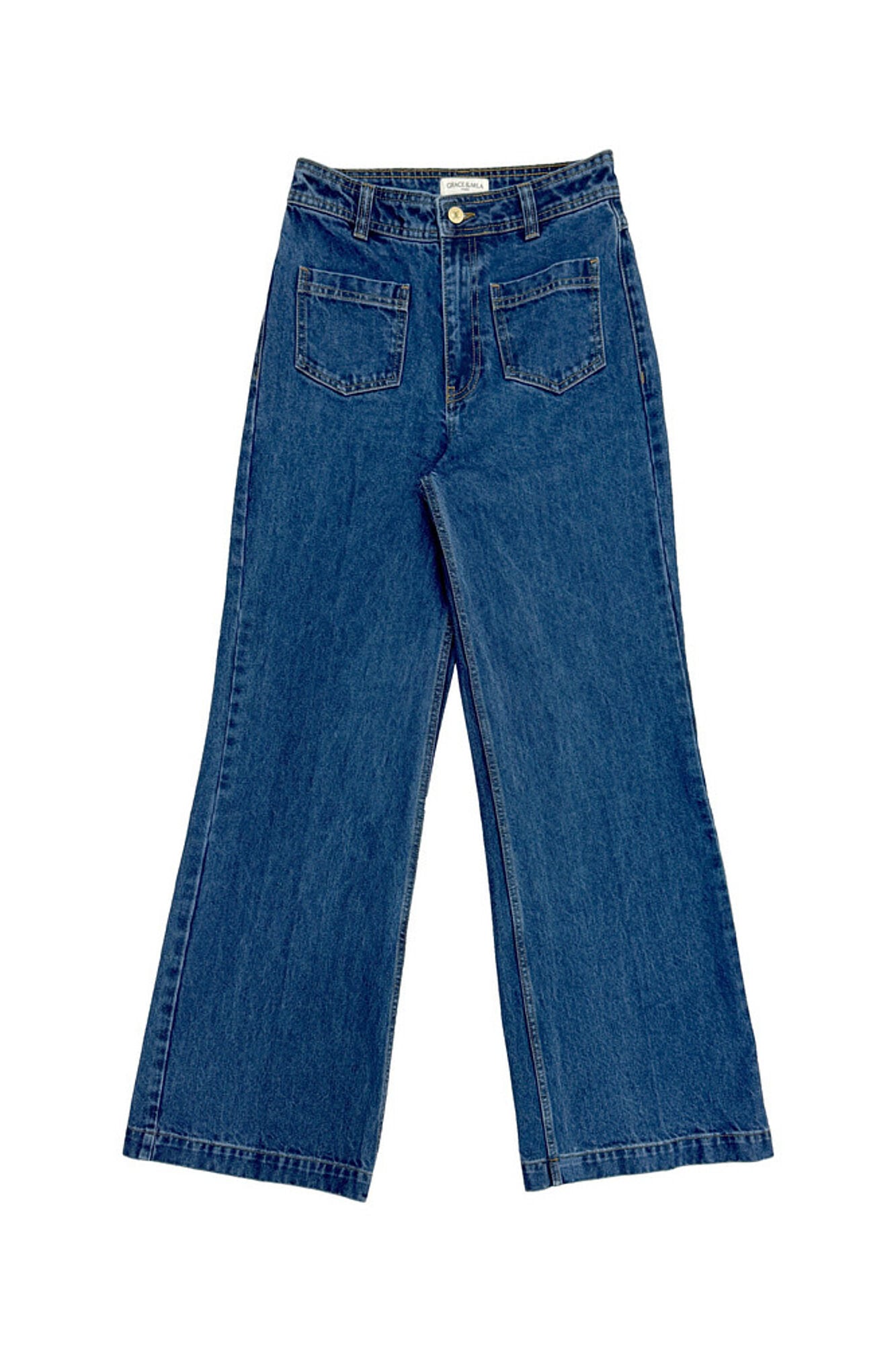 Grace & Mila Cal&ccedil;as denim de cintura alta
