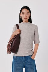 Cortefiel Short sleeve top Beige