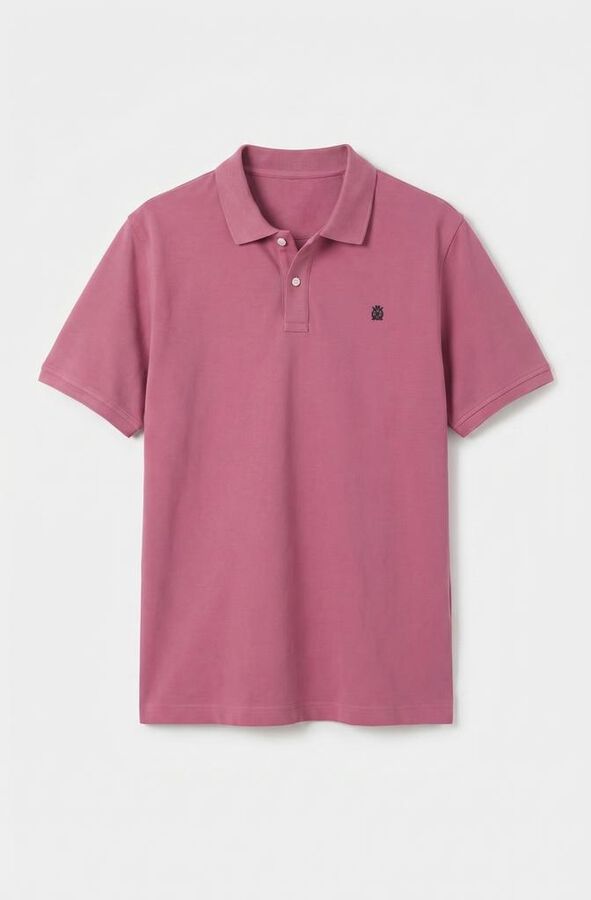 Cortefiel Piqu&eacute; basic polo shirt Pink