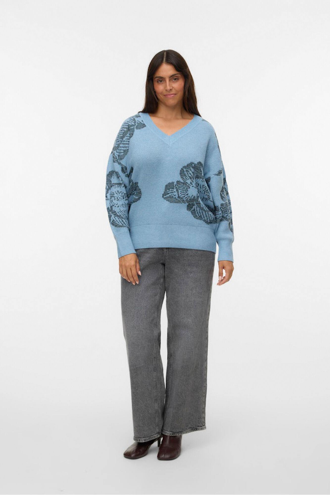 Vero Moda Curve Su&eacute;ter de gola manga comprida com decote em bico curvo