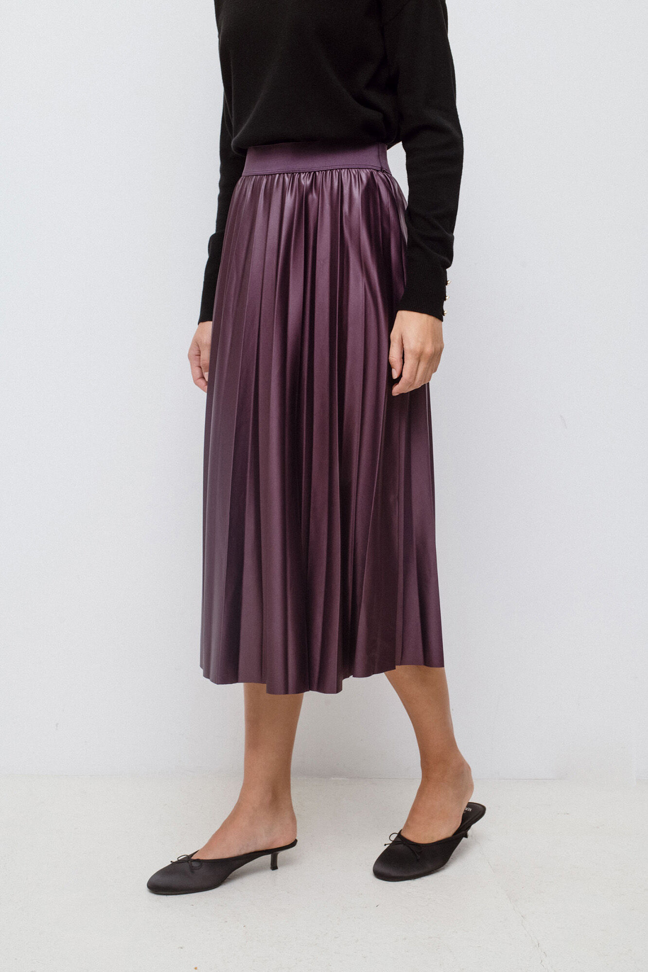 Vila Saia midi plissada