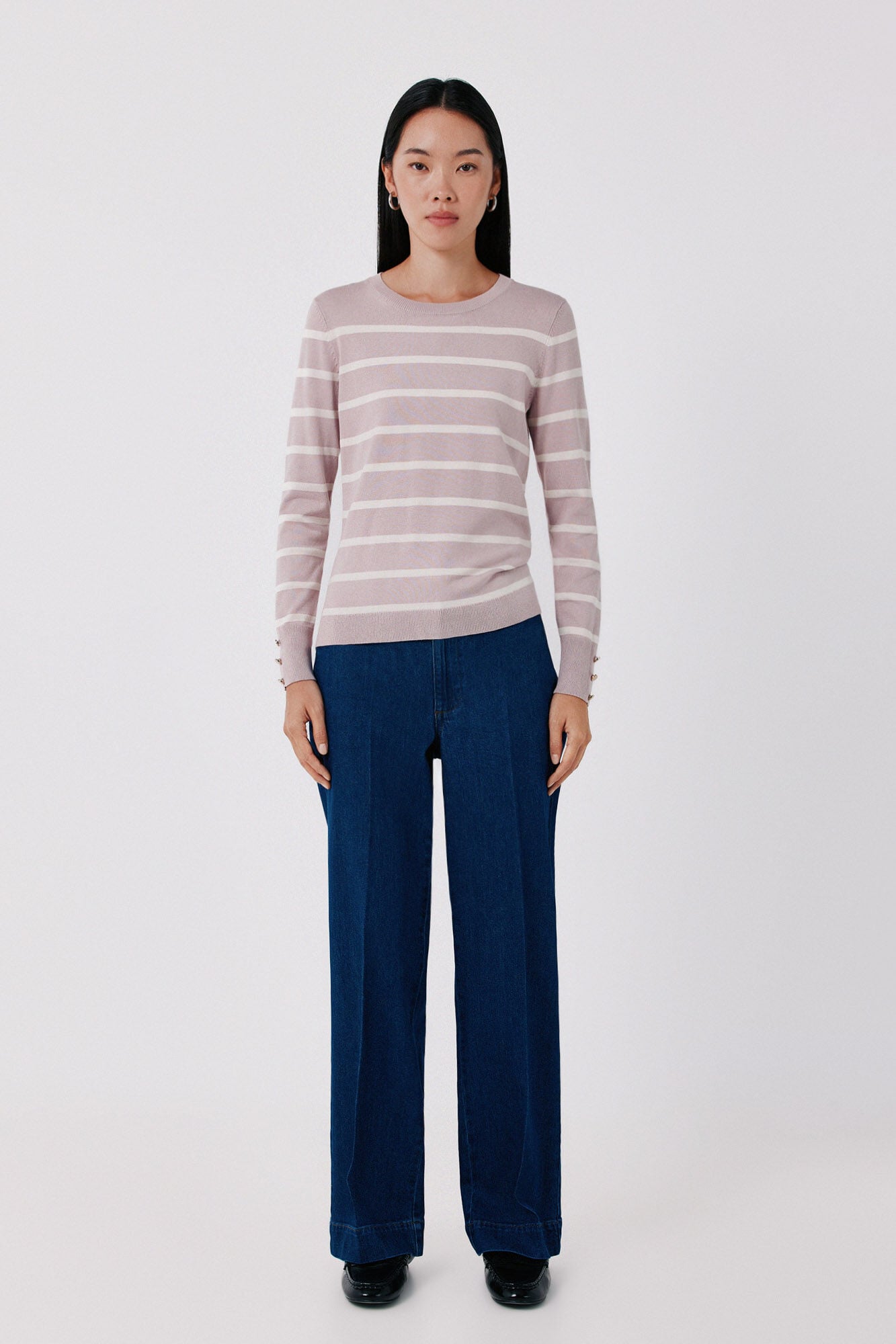 Cortefiel Striped fine knit jumper