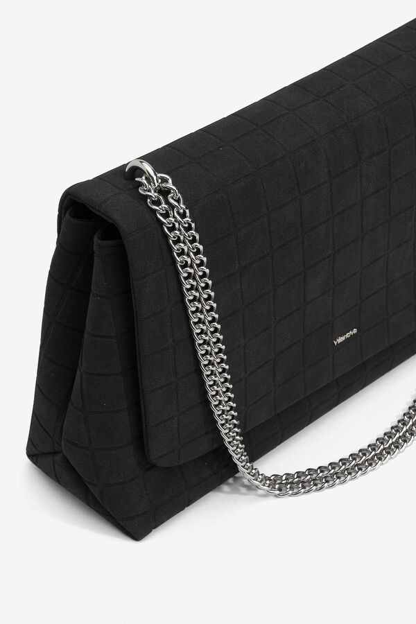 Cortefiel Textured crossbody bag Black