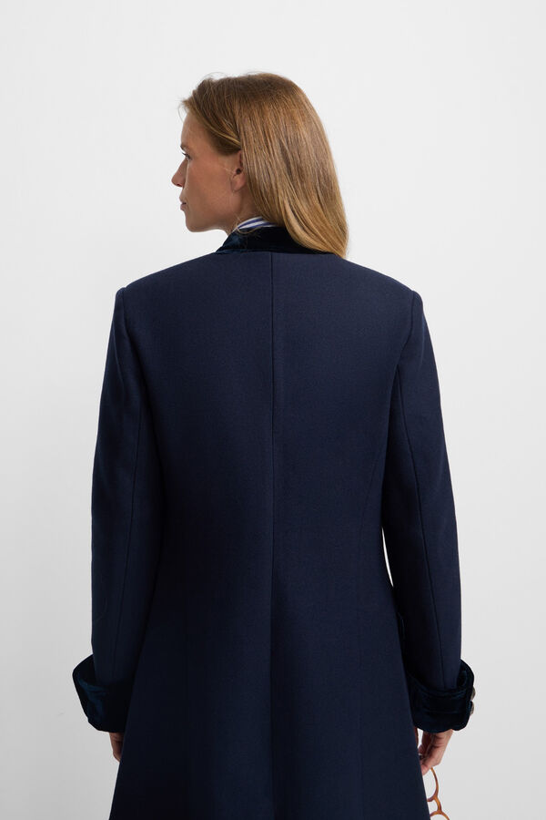 Silbon Sobretudo longo de marinheiro Azul