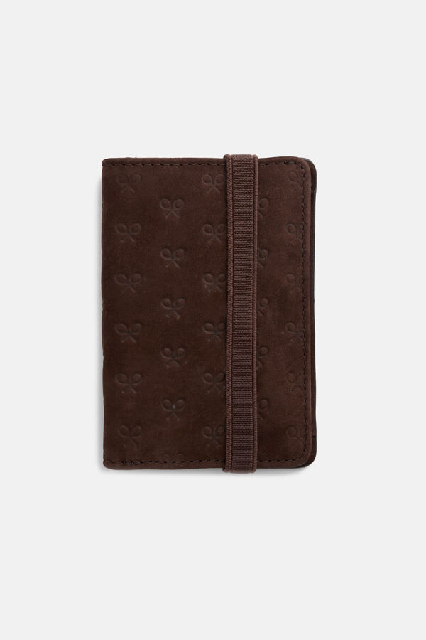 Silbon Cartera piel multiraquetas Marr&oacute;n