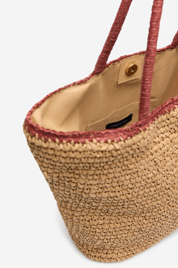 Cortefiel Capazo rafia Marr&oacute;n