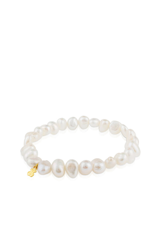 Cortefiel Sweet Dolls gold bracelet with cultured pearls Yellow