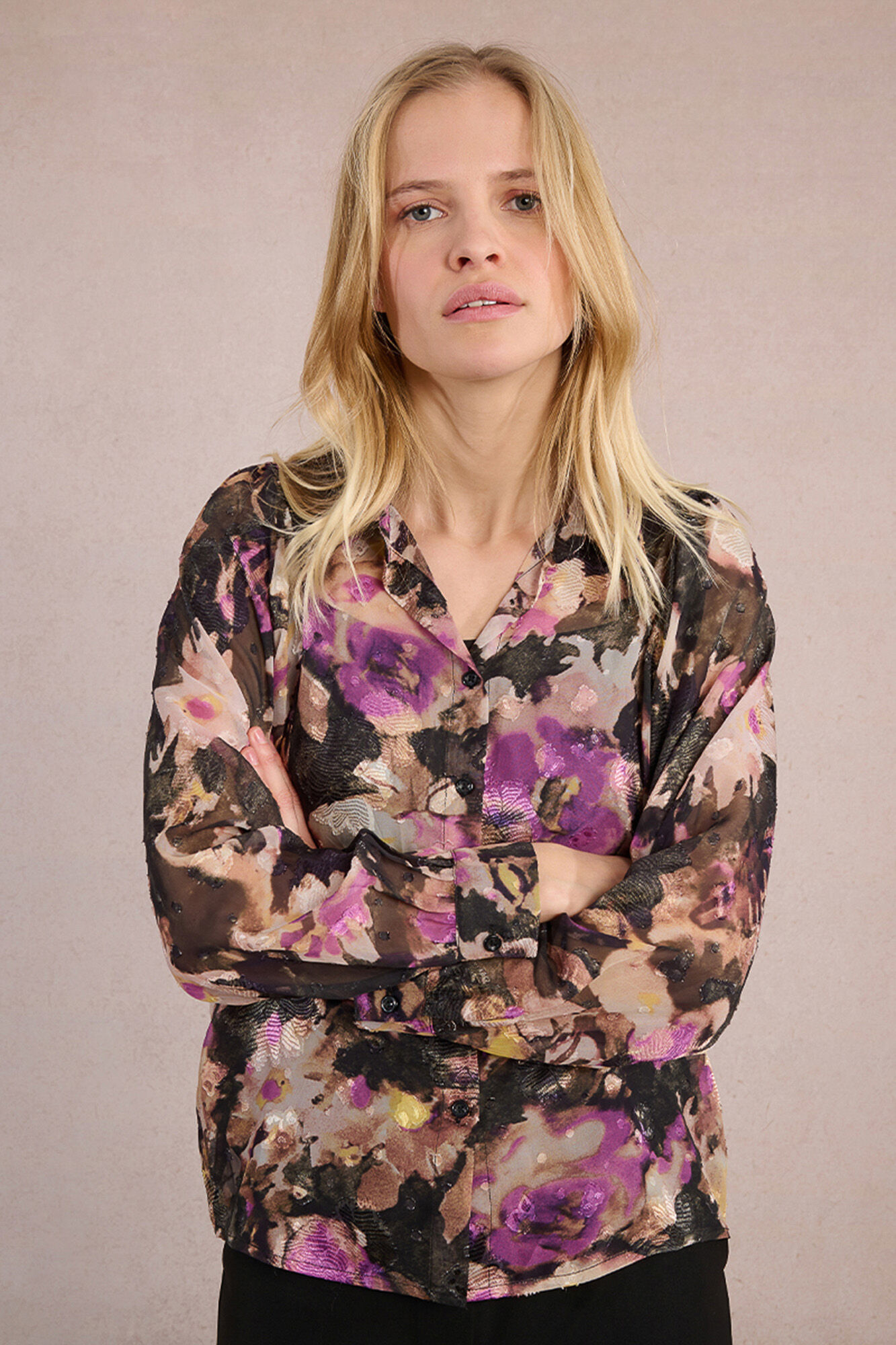 Molly Bracken Camisa de manga comprida com estampado