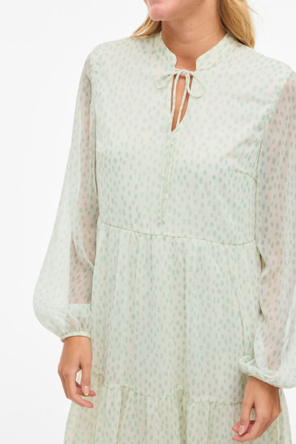 Vila Vestido curto de chiffon Azul