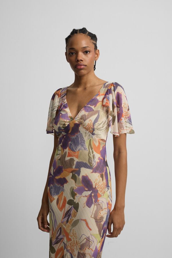 Silbon Vestido comprido estampado de flores Multicolorido