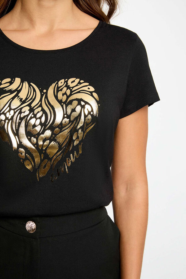 Morgan T-shirt de manga curta Preto