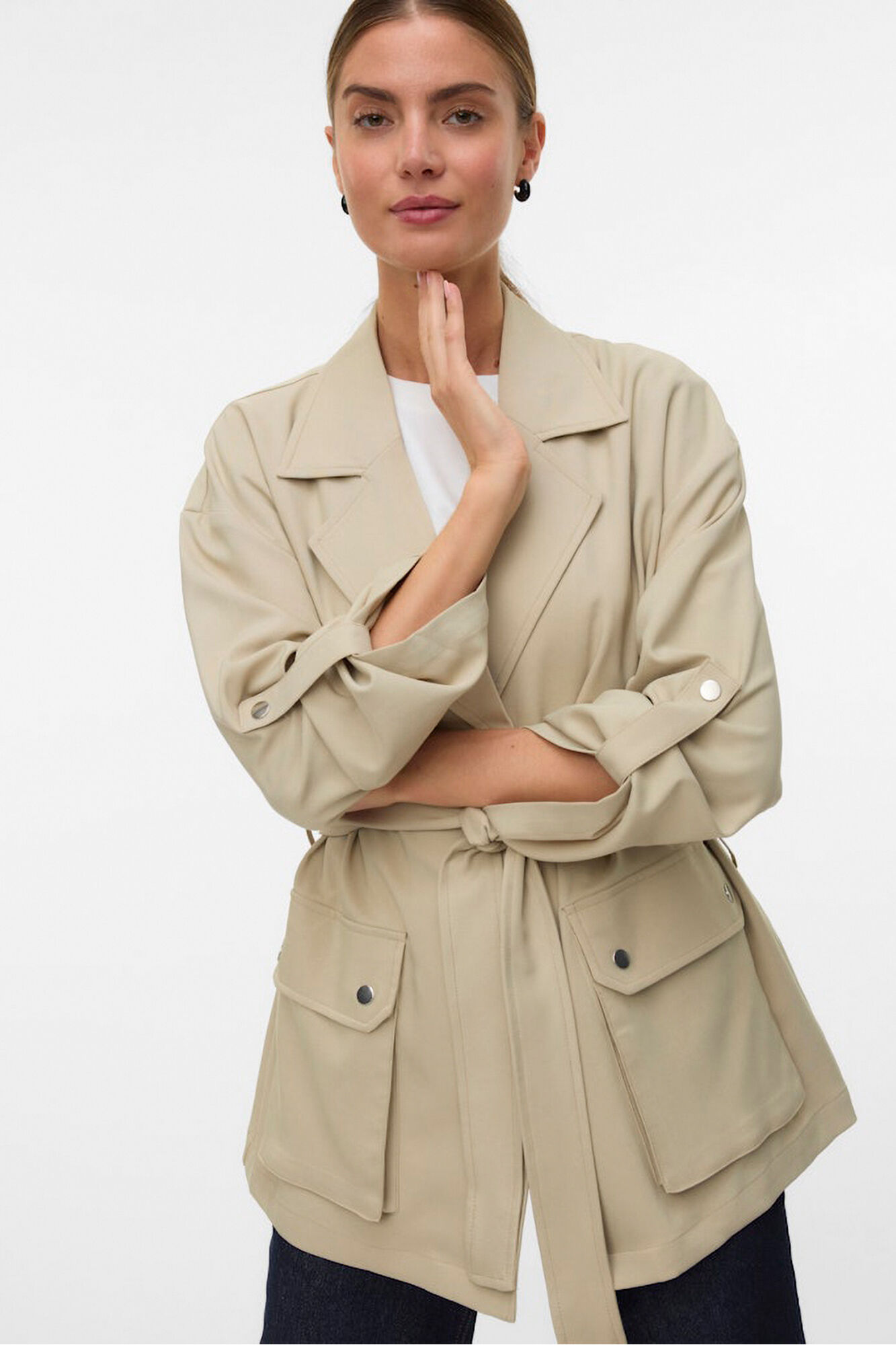 Vero Moda Casaco fino gola de aba