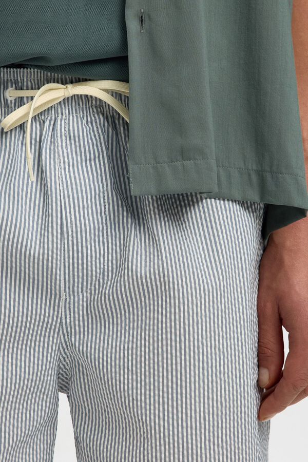 Selected Fato de banho liso Cinzento