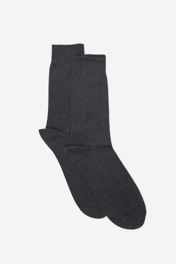 Cortefiel Plain dress socks Dark grey