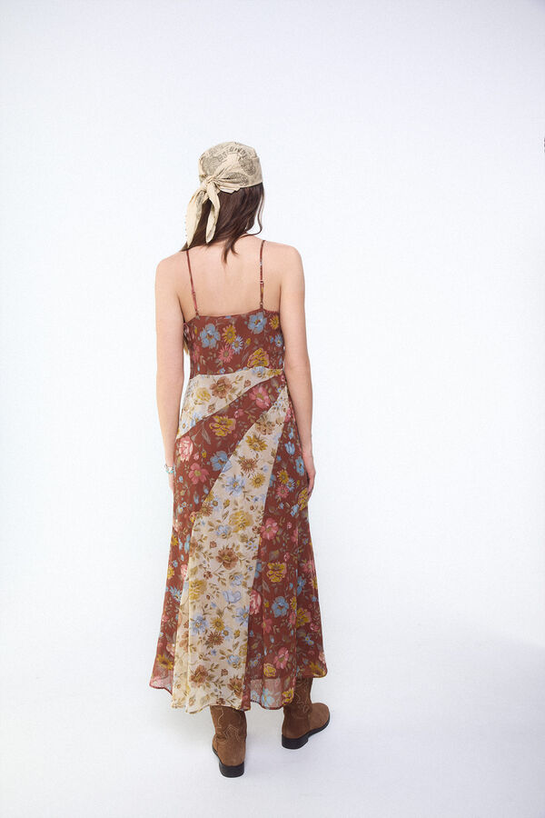 Slowlove Vestido estampado combinado Multicolorido