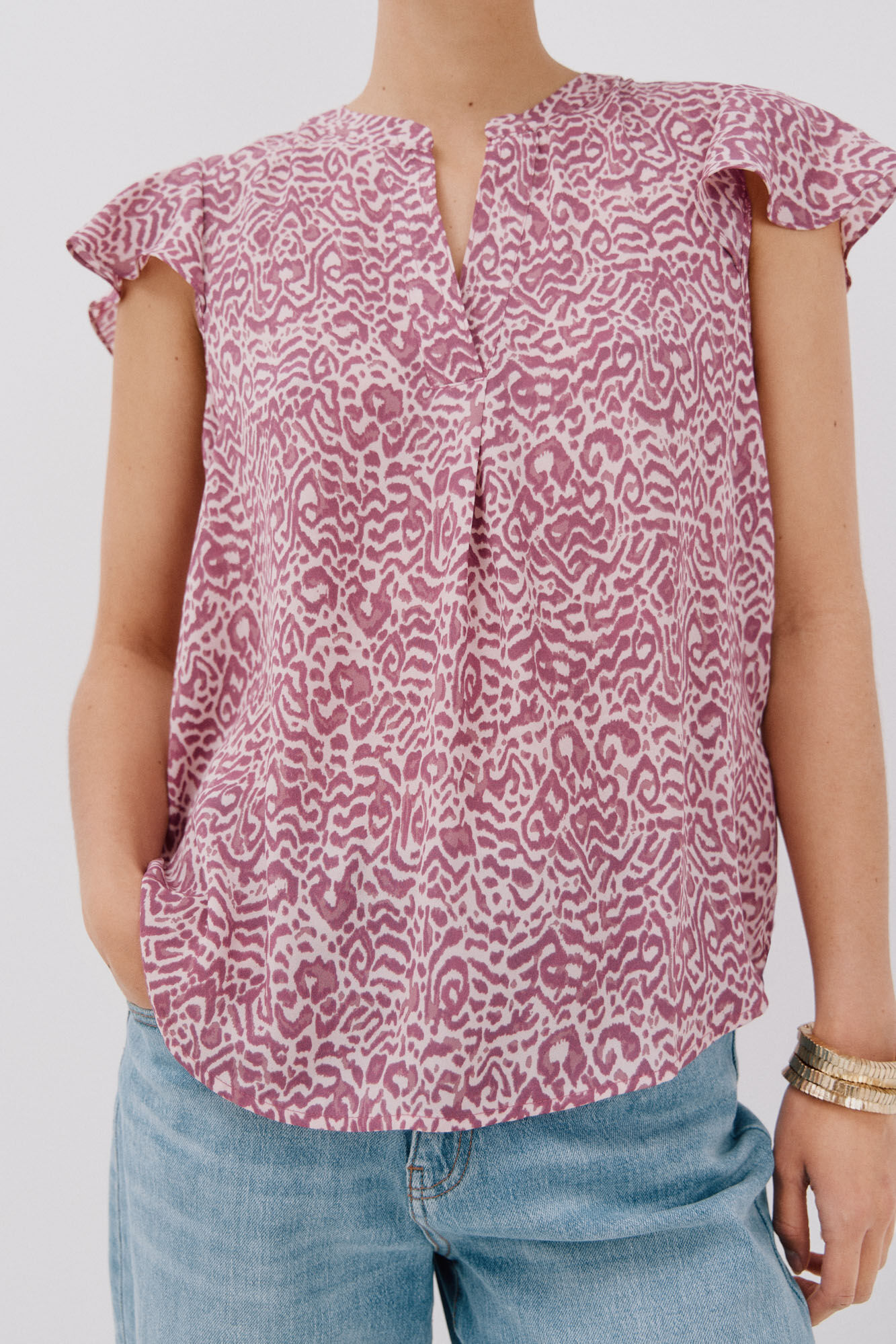 Cortefiel Blusa manga volante