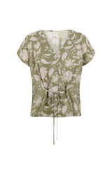 Cortefiel Printed blouse Printed green