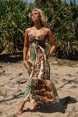 Jaase Long dress Printed brown