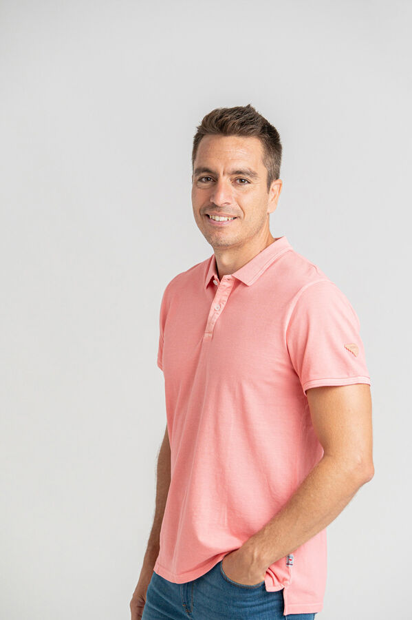 Privata Camisa polo piqué 100% algodão lavado Subiu
