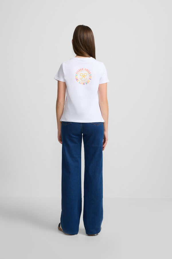 Silbon Camiseta smile colores Blanco