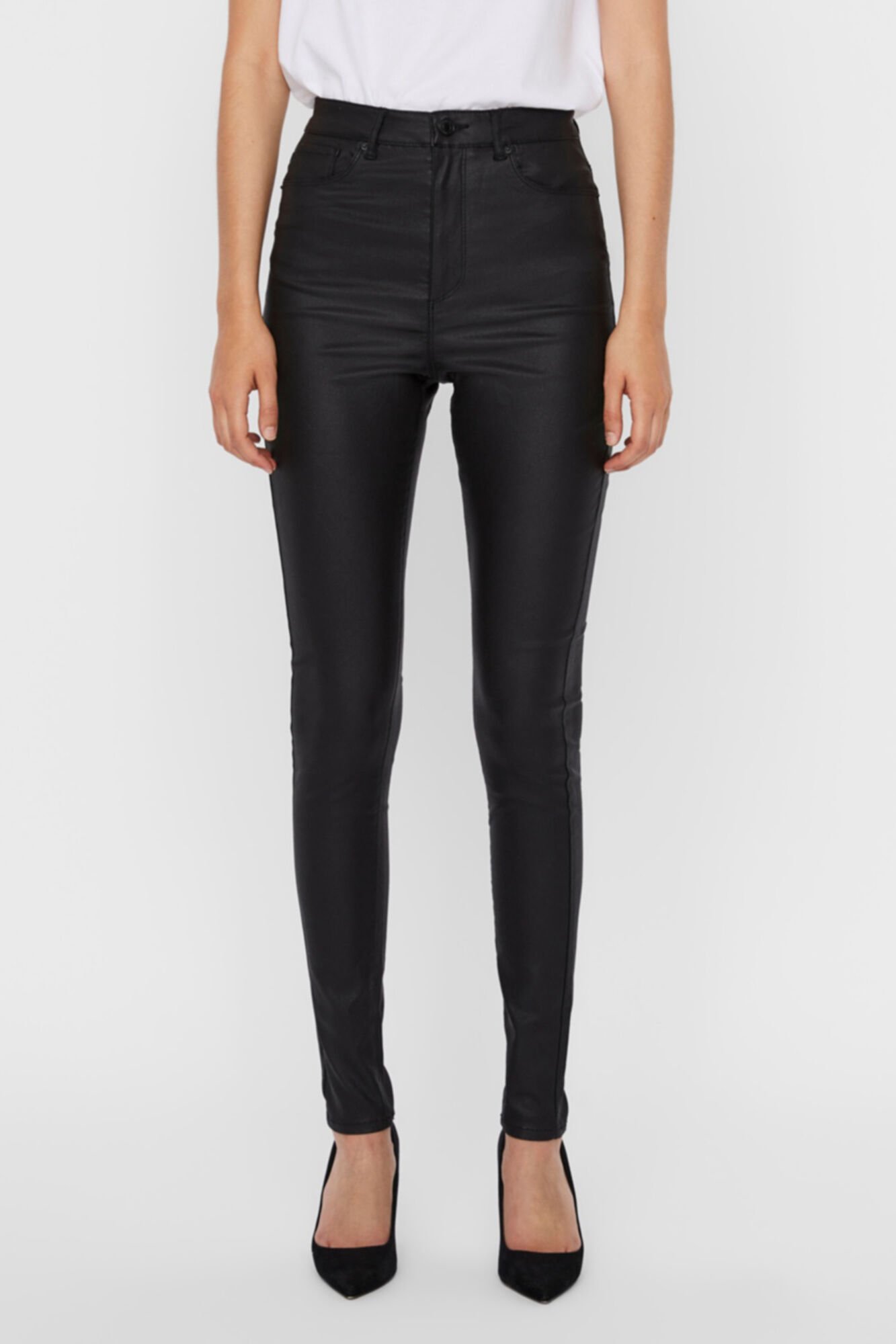 Pantalon deals blanco encerado