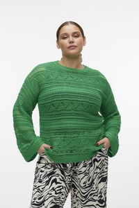 Cortefiel Plus size openwork jumper  Green