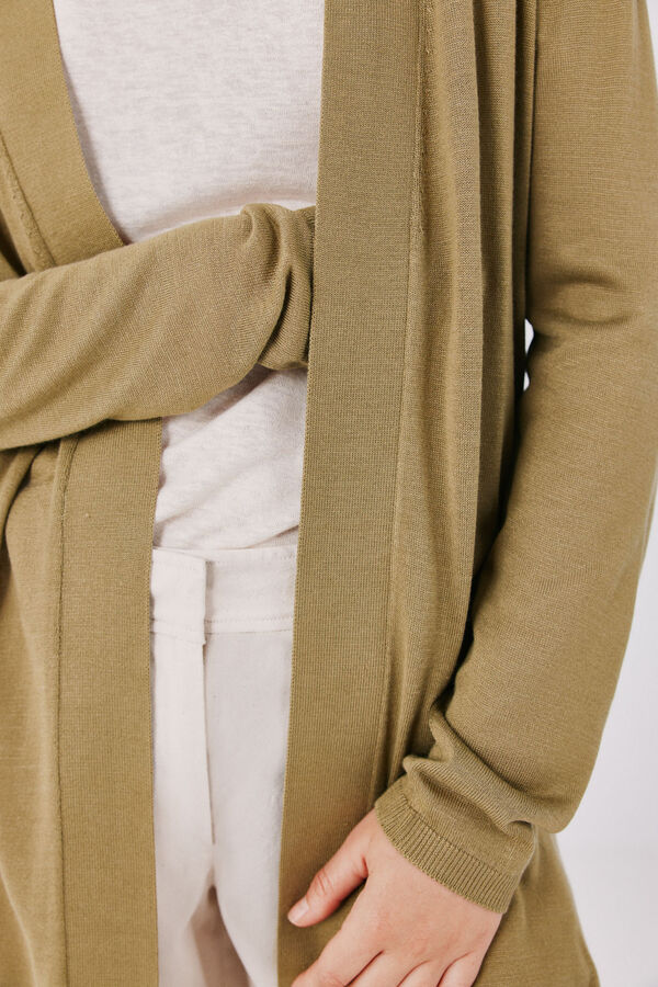 Cortefiel Fine knit jacket Green