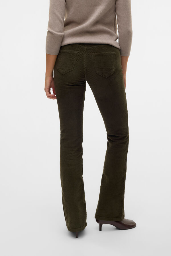Vero Moda Calça calça boca de sino Verde