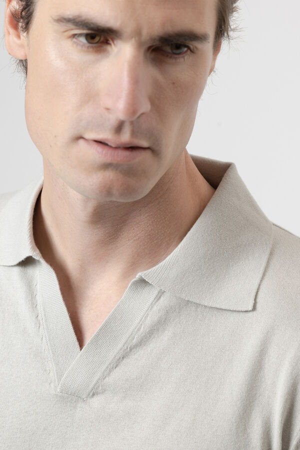 PuroEGO Jersey-knit polo shirt Blue
