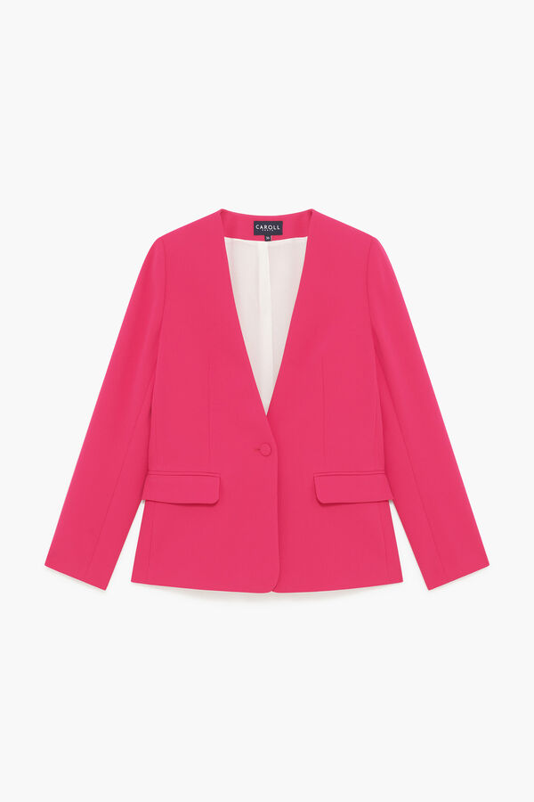 Caroll Blazer sem lapela Vermelho