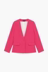 Caroll Blazer sem lapela Vermelho