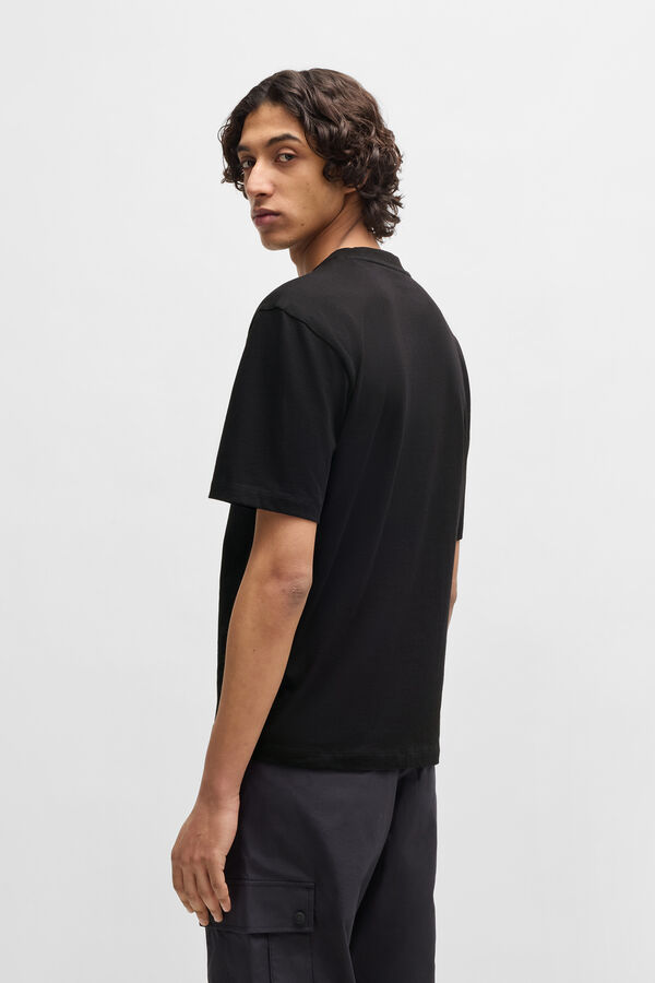 HUGO Camisola de manga curta Preto