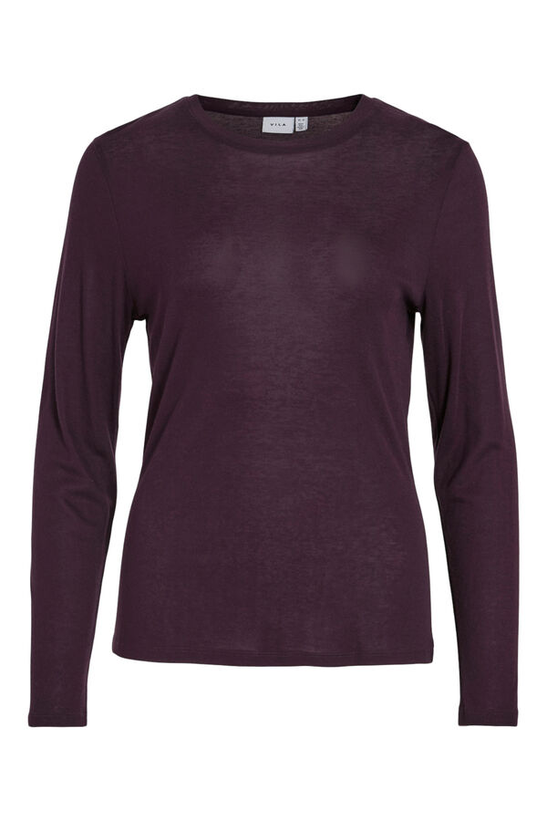 Cortefiel Long-sleeved thermal T-shirt Purple