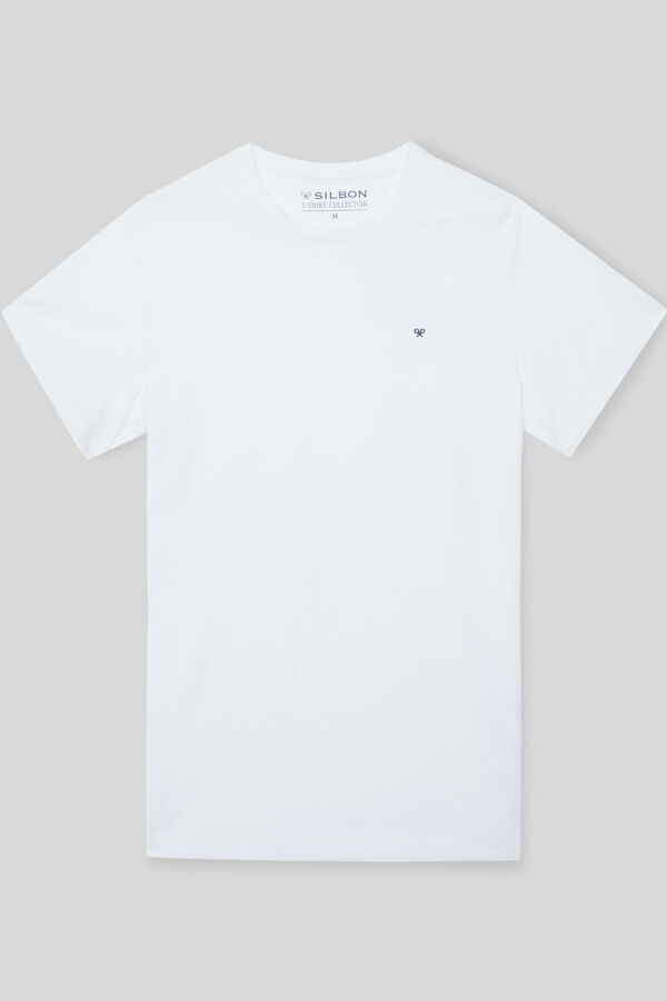Cortefiel Camiseta lisa miniraqueta blanca Blanco