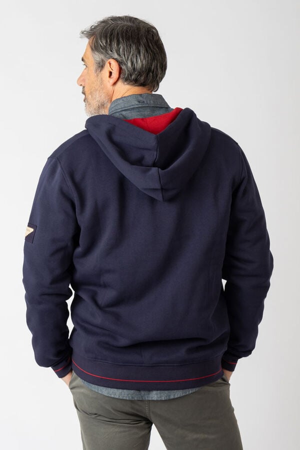 Privata Sweatshirt aberto com capuz e bolsos Azul