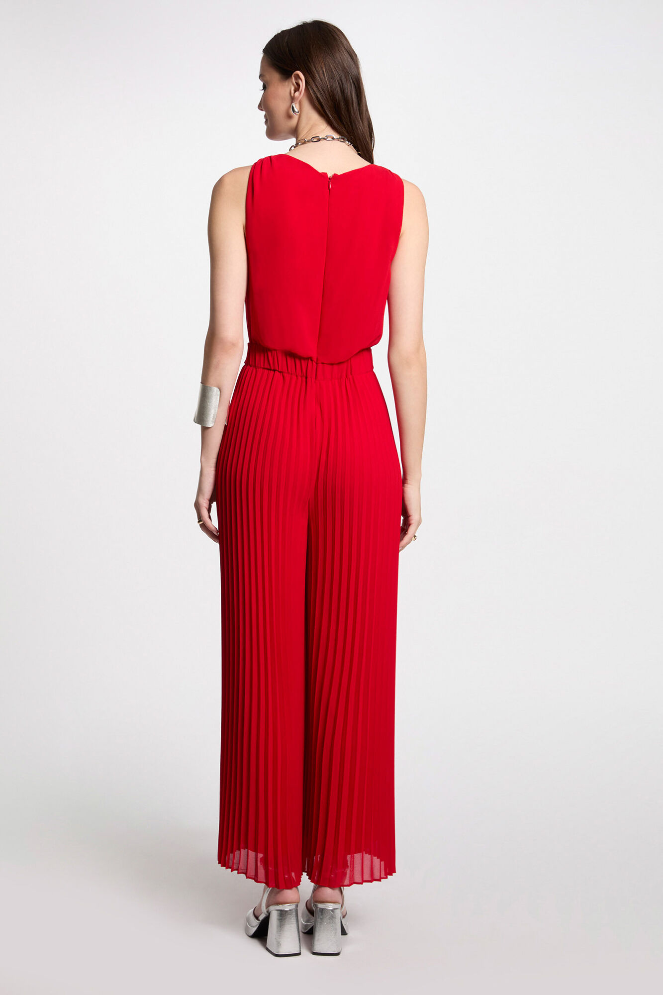 Morgan Macac&atilde;o comprido folgado com perna plissada