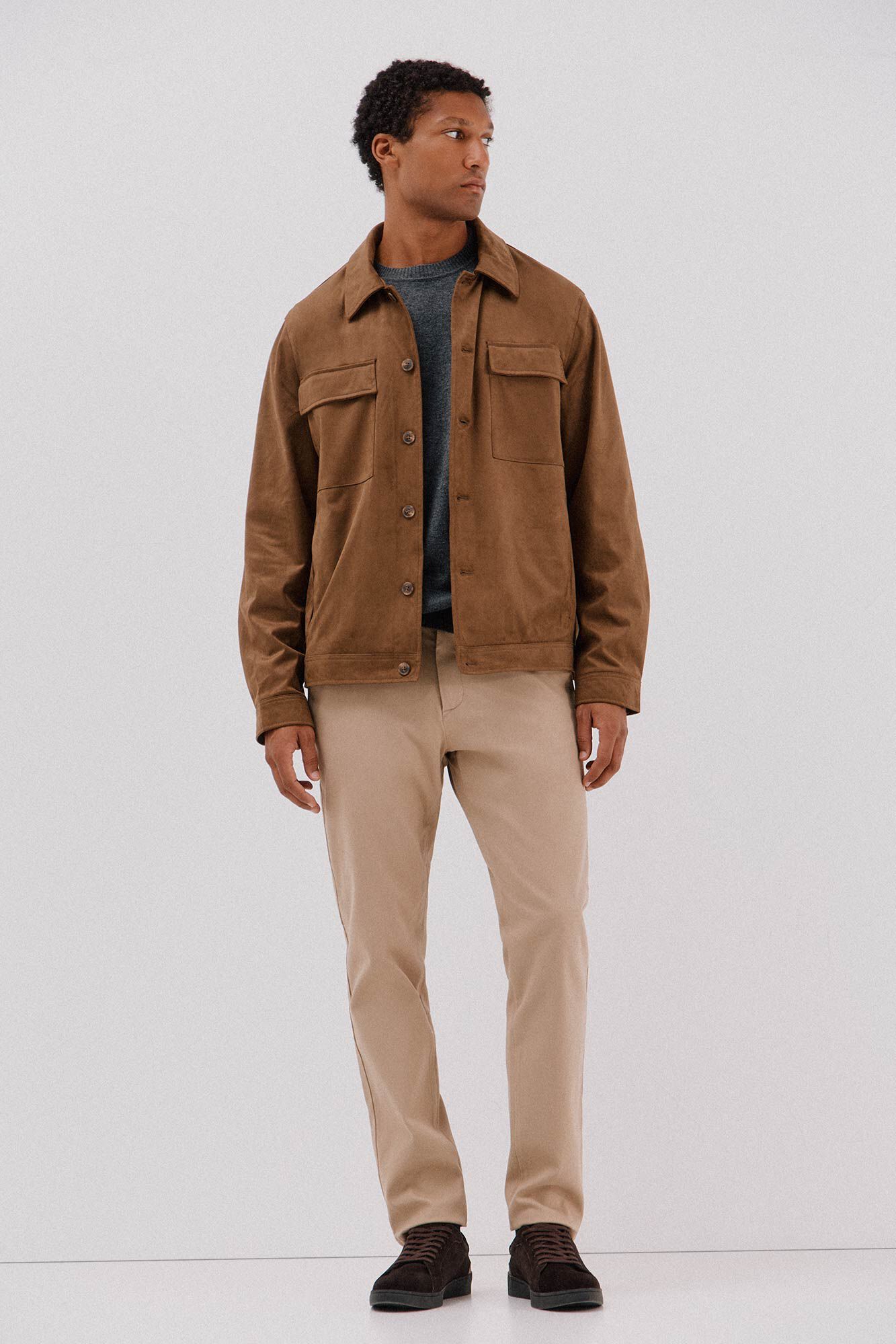 Cortefiel Camisola l&atilde; de carneiro gola redonda