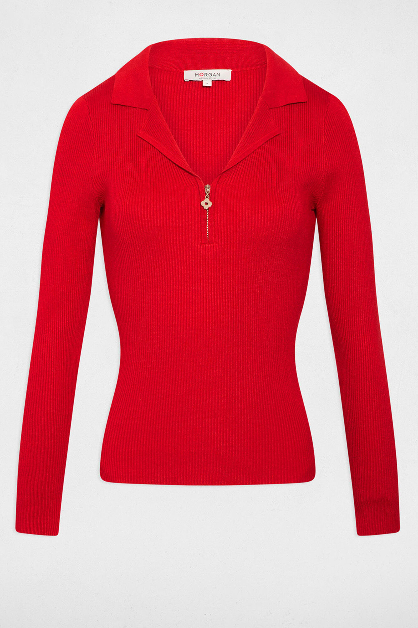 Morgan Camisola cintada com gola alfaiate