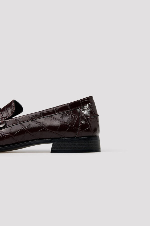 Cortefiel Textured loafers Brown