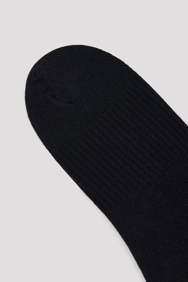 Cortefiel Ankle sock with COOLMAX&reg; Black